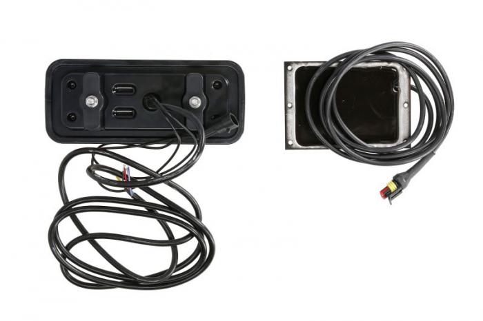 Stop spate stanga/dreapta (LED, 24V, cu intermitent, cu far de ceață, lumina de marșarier, cu stop, lumină de parcare, reflector, indicator dinamic, lungime cablu: 0,2m, cu un rezistor de sarcină indi [2]