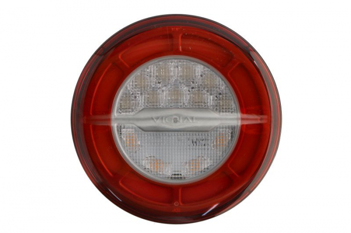 Stop spate stanga dreapta (LED, 24V, cu intermitent, cu stop, lumina de parcare, fara proiector, conector: 2x SuperSeal 2PIN AMP MCP 4PIN, cu un rezistor de sarcina indicator, fi140x45mm) potrivit SCH