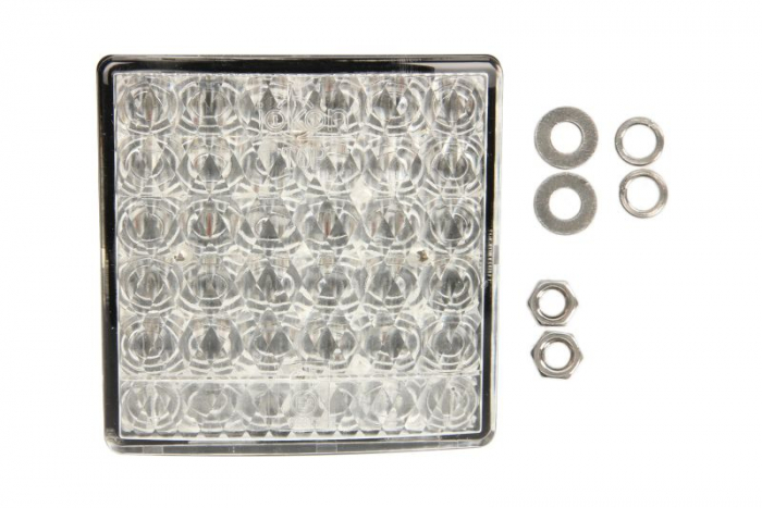 Stop spate stanga dreapta (LED, 24V, cu intermitent, lumina de parcare, lungime cablu: 0,5m 80x80mm)