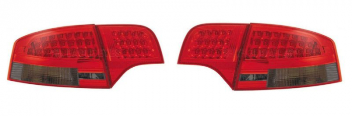 Stop spate stanga/dreapta (LED, culoare sticla: rosu, culoare indicator: fumuriu, set) potrivit AUDI A4 B7 11.04-03.09 [3]