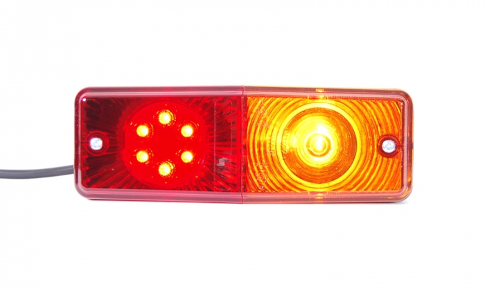 Stop spate stanga/dreapta (LED/P21W, 24V, cu intermitent, cu stop, lumina de parcare, fara proiector, lungime cablu: 0,2m, bolts, numar conexiuni: 4) [2]