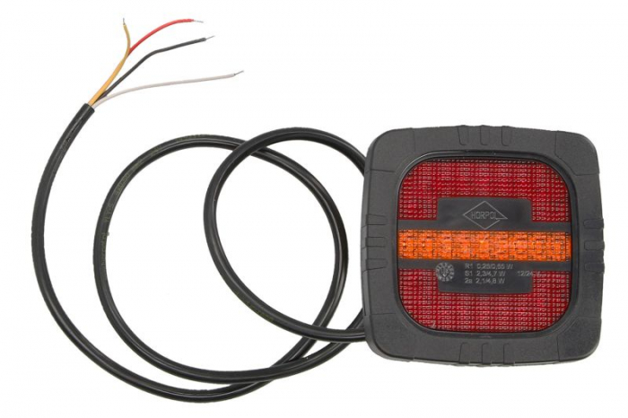 Stop spate stanga dreapta ROCA (LED, 12 24V, cu intermitent, cu stop, lumina de parcare, lungime cablu: 1m)