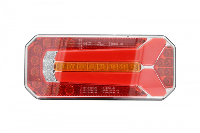 Stop spate stanga dreapta W150DD (LED, 12 24V, cu intermitent, cu lumini ceata, cu stop, lumina de parcare, cu iluminare placuta, reflector, indicator dinamic, conector: WAS 7)