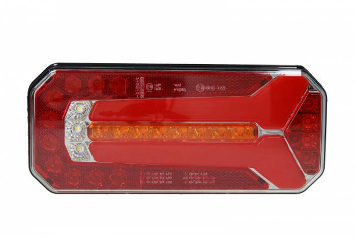 Stop spate stanga dreapta W150DD (LED, 12 24V, cu intermitent, cu lumini ceata, lumina de marsarier, cu stop, lumina de parcare, reflector, indicator dinamic, lungime cablu: 0,2m)