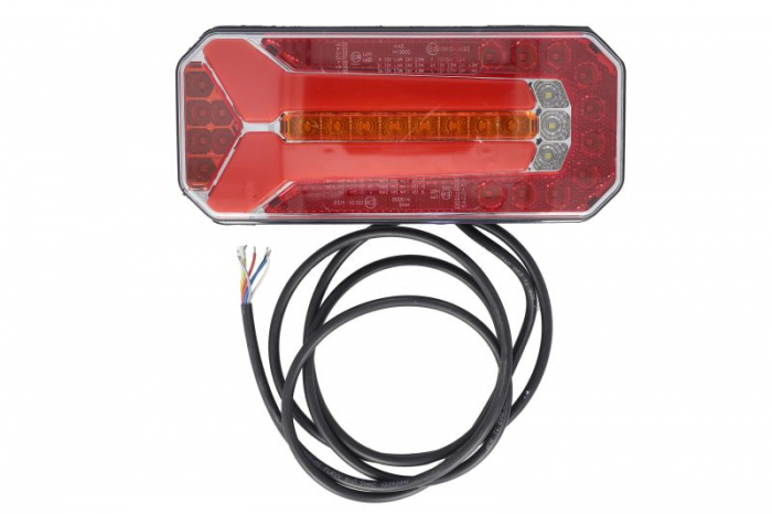 Stop spate stanga dreapta W150DD (LED, 12 24V, cu intermitent, cu lumini ceata, lumina de marsarier, cu stop, lumina de parcare, reflector, rear clearance, indicator dinamic, lungime cablu: 0,2m, bolt
