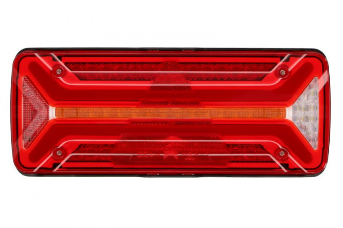 Stop spate stanga ECOLED II (LED, 10 30V, cu intermitent, cu far de ceata, marsarier, cu stop, lumina de parcare, reflector triunghiular, indicator dinamic, conector: 4x 2PIN ASS2 7PIN)