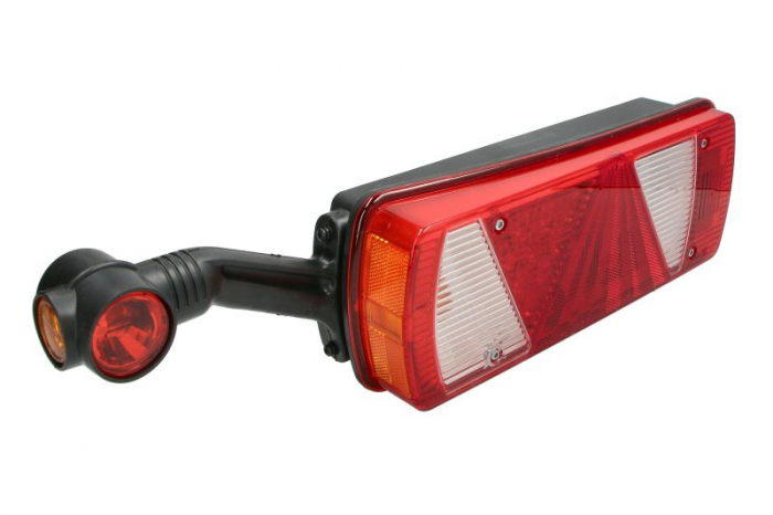 Stop spate stanga ECOPOINT II (LED/P21W/PY21W/R10W/T4W, 24V, cu intermitent, cu far de ceață, marșarier, cu stop, lumină de parcare, reflector triunghiular, cu lampă cu braț prelungitor, conector: ASS [3]