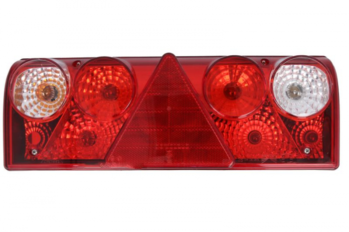 Stop spate stanga EUROPOINT II (24V, reflector triunghiular, conector: 4x SuperSeal 2PIN AMP 7PIN Bayonet) potrivit SCHMITZ