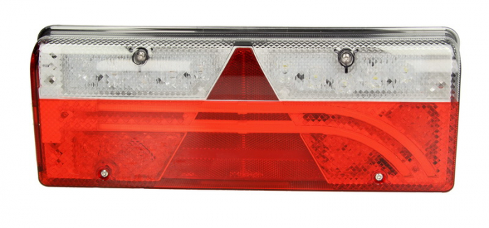 Stop spate stanga EUROPOINT III (LED, 24V, cu intermitent, cu far de ceata, marsarier, cu stop, lumina de parcare, reflector triunghiular, conector: ASS2.1 7PIN)