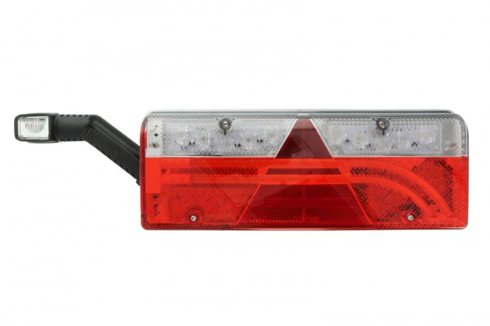 Stop spate stanga EUROPOINT III (LED, 24V, cu intermitent, cu far de ceata, marsarier, cu stop, lumina de parcare, reflector triunghiular, cu lampa cu brat prelungitor, conector: 4x 2PIN ASS2 7PIN)