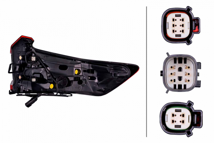 Stop spate stanga potrivit VOLVO C40 dupa 2021 (exterior, LED, lumina de marșarier) [2]