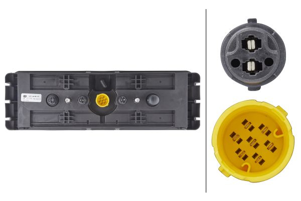Stop spate stanga Hybrid (LED/P21W, 24V, cu intermitent, cu far de ceață, lumina de marșarier, cu stop, lumină de parcare, reflector triunghiular conector: 7PIN + 4x 2PIN) [4]