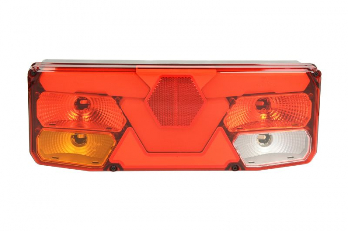 Stop spate stanga (LED, 12 24V, cu intermitent, cu far ceata, lumina de marsarier, cu stop, lumina de parcare, cu iluminare placuta, reflector )