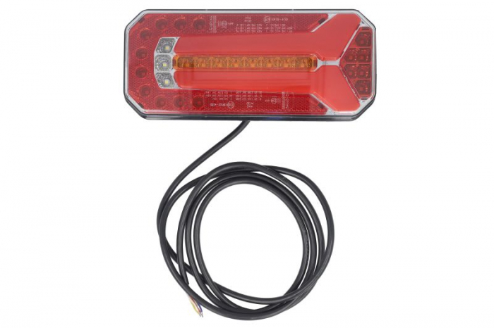 Stop spate stanga (LED, 12 24V, cu intermitent, cu far ceata, lumina de marsarier, cu stop, lumina de parcare, cu iluminare placuta, reflector)
