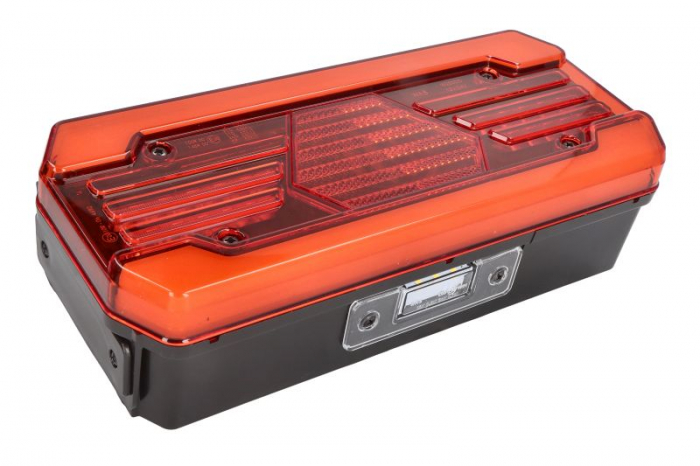 Stop spate stanga (LED, 12/24V, cu intermitent, cu far ceață, lumina de marșarier, cu stop, lumină de parcare, cu iluminare placuta, reflector, indicator dinamic, lungime cablu: 2m) [3]