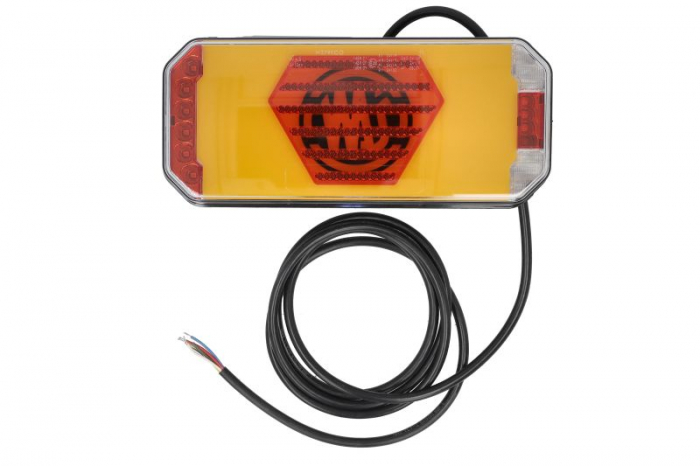 Stop spate stanga (LED, 12 24V, cu intermitent, cu far ceata, lumina de marsarier, cu stop, lumina de parcare, cu iluminare placuta, reflector, lungime cablu: 2m)