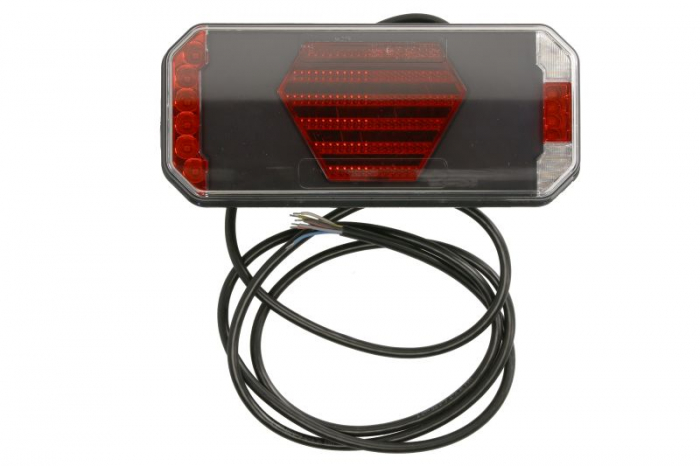 Stop spate stanga (LED, 12 24V, cu intermitent, cu far ceata, lumina de marsarier, cu stop, lumina de parcare, cu iluminare placuta, reflector, lungime cablu: 2m)