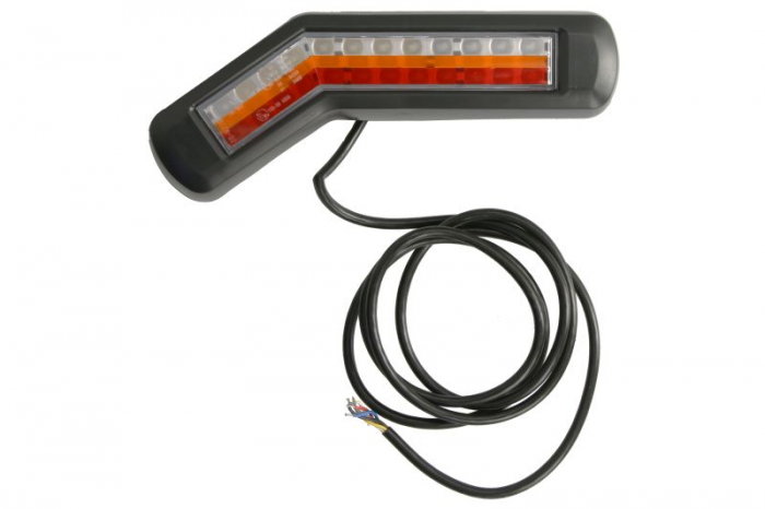Stop spate stanga (LED, 12 24V, cu intermitent, cu far ceata, lumina de marsarier, cu stop, lumina de parcare, fara proiector, semnalizator dinamic, lungime cablu: 0,2m, 269x109 62x47,7mm)
