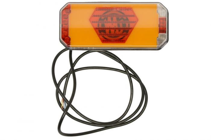 Stop spate stanga (LED, 12 24V, cu intermitent, cu far ceata, lumina de marsarier, cu stop, lumina de parcare, reflector, lungime cablu: 2m)