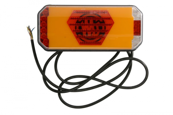 Stop spate stanga (LED, 12 24V, cu intermitent, cu far ceata, lumina de marsarier, cu stop, lumina de parcare, reflector, lungime cablu: 2m)