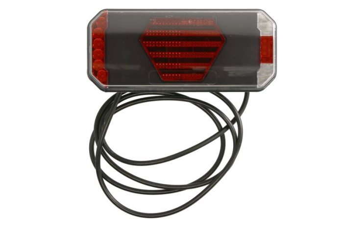 Stop spate stanga (LED, 12 24V, cu intermitent, cu far ceata, lumina de marsarier, cu stop, lumina de parcare, reflector, lungime cablu: 2m)