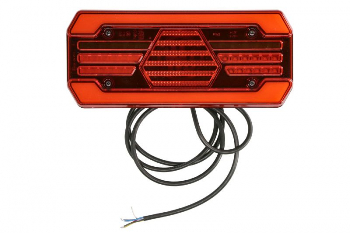 Stop spate stanga (LED, 12 24V, cu intermitent, cu far ceata, lumina de marsarier, cu stop, lumina de parcare, reflector, lungime cablu: 2m)