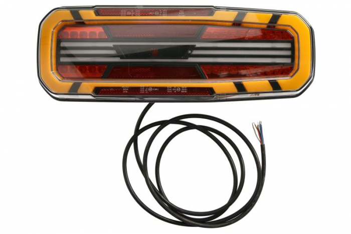 Stop spate stanga (LED, 12 24V, cu intermitent, cu far ceata, lumina de marsarier, cu stop, lumina de parcare, reflector, lungime cablu: 2m)