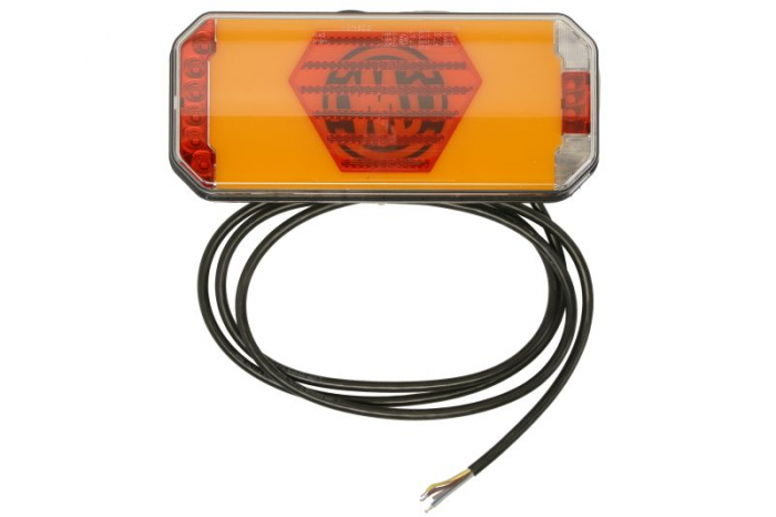 Stop spate stanga (LED, 12 24V, cu intermitent, cu far ceata, lumina de marsarier, cu stop, lumina de parcare, reflector, semnalizator dinamic, lungime cablu: 2m)