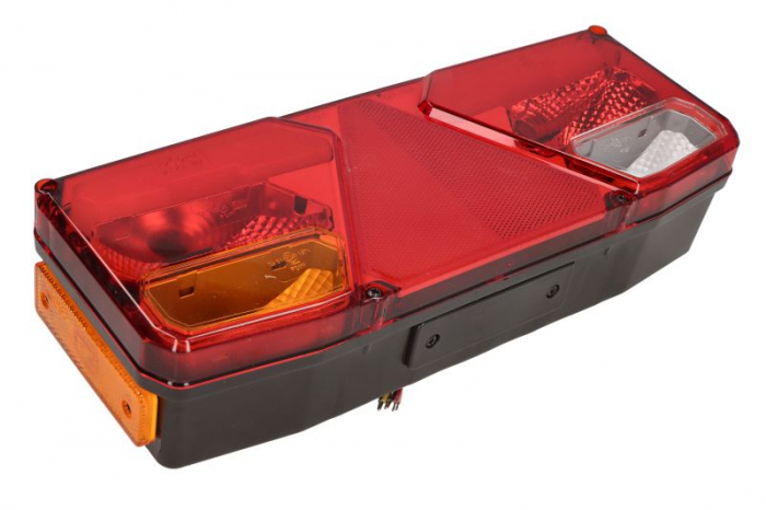Stop spate stanga (LED, 12/24V, cu intermitent, cu far ceață, lumina de marșarier, cu stop, lumină de parcare, reflector triunghiular ) [3]
