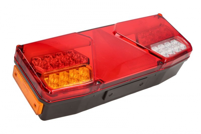 Stop spate stanga (LED, 12/24V, cu intermitent, cu far ceață, lumina de marșarier, cu stop, lumină de parcare, reflector triunghiular conector: AMP 7PIN Bayonet) [3]