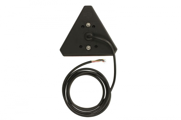 Stop spate stanga (LED, 12/24V, cu intermitent, cu far ceață, lumina de marșarier, cu stop, lumină de parcare, reflector triunghiular, semnalizator dinamic, lungime cablu: 0,2m, 163x143x40mm) [2]