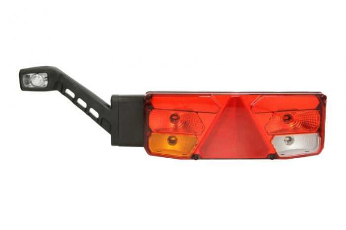 Stop spate stanga (LED, 12 24V, cu intermitent, cu far de ceata, lumina de marsarier, cu stop, lumina de parcare, reflector triunghiular, cu lampa cu brat prelungitor)
