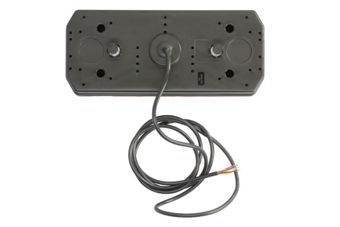 Stop spate stanga (LED, 12/24V, cu intermitent, cu lumina de ceata, cu stop, lumina de parcare, reflector triunghiular, lungime cablu: 2m) [2]