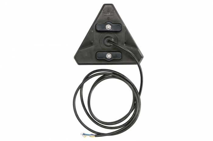 Stop spate stanga (LED, 12/24V, cu intermitent, lumina de marșarier, cu stop, lumina de parcare, cu iluminare placuta, reflector triunghiular, indicator dinamic, lungime cablu: 0,2m, 163x143x75mm) [2]