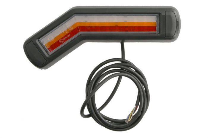 Stop spate stanga (LED, 12 24V, cu intermitent, lumina de marsarier, cu stop, lumina de parcare, fara proiector, indicator dinamic, lungime cablu: 0,2m, 269x109 62x47,7mm)