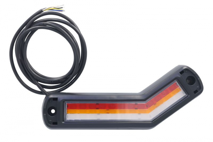 Stop spate stanga (LED, 12 24V, cu intermitent, lumina de marsarier, cu stop, lumina de parcare, fara proiector, lungime cablu: 0,2m, 269x109 62x47,7mm)