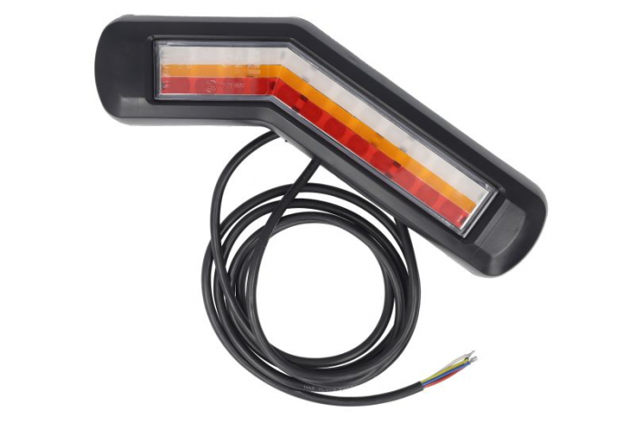 Stop spate stanga (LED, 12 24V, cu intermitent, lumina de marsarier, cu stop, lumina de parcare, fara proiector, lungime cablu: 0,2m, 269x109 62x47,7mm)