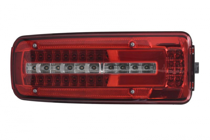 Stop spate stanga (LED, 24V, cu intermitent, cu far ceata, lumina de marsarier, cu stop, lumina de parcare, cu iluminare placuta ) potrivit DAF CF, LF, XF 106 10.12-