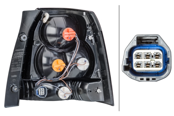 Stop Stanga (P21W/PR21/5W, cadru negru) potrivit LAND ROVER FREELANDER 2 10.06-10.14 [4]