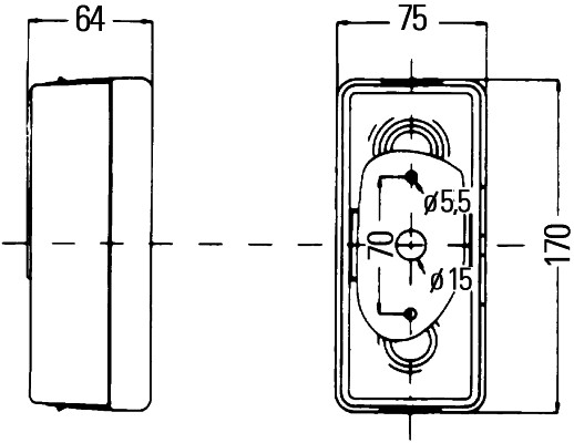 Stop tripla lampa spate stanga dreapta (P21/5W/P21W universal) [2]