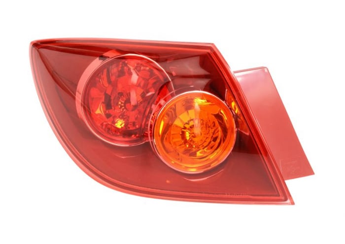 Stop tripla lampa spate stanga ( exterior , Semnalizator portocaliu, culoare sticla: rosu) MAZDA 3 HATCHBACK 2003-2006