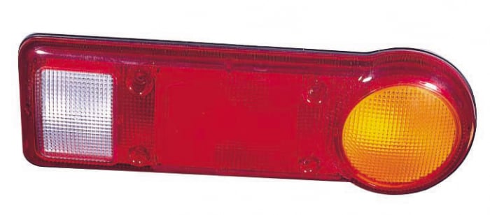 Stop tripla lampa spate stanga (semnalizator portocaliu, culoare sticla: rosu) HYUNDAI H100 1996-2004