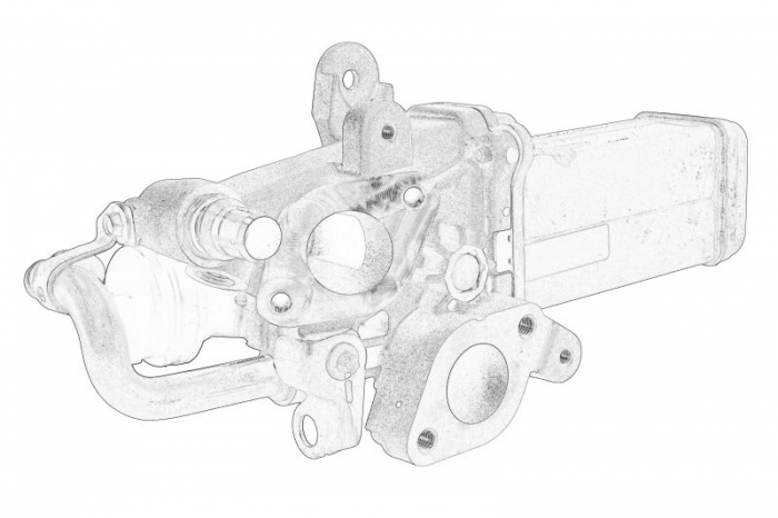 Supapa EGR (cu radiator) potrivit NISSAN INTERSTAR, NV400; OPEL MOVANO B; RENAULT MASTER III 2.3D 02.10-