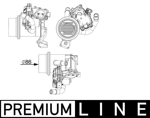 Supapa EGR (modul cu calorifer) potrivit SKODA YETI; VW BEETLE, CADDY ALLTRACK, CADDY ALLTRACK MINIVAN, CADDY IV, CADDY IV MINIVAN, CC B7, GOLF VI, JETTA IV, SCIROCCO III 2.0D 11.09-