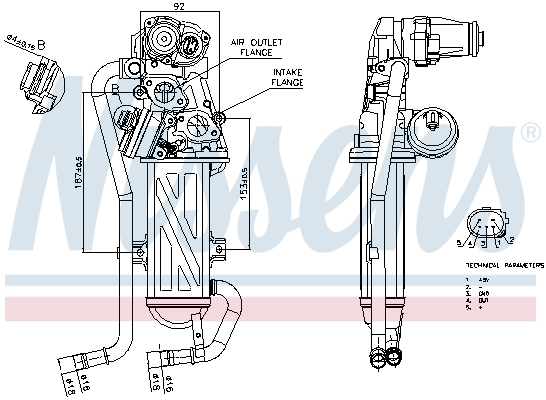 Supapa EGR potrivit AUDI A1, A3, Q3; SEAT IBIZA IV, IBIZA IV SC, IBIZA IV ST, TOLEDO IV; SKODA FABIA II, RAPID, ROOMSTER, ROOMSTER PRAKTIK; VW CADDY III, CADDY III MINIVAN 1.2D 1.6D 2.0D 09.04-