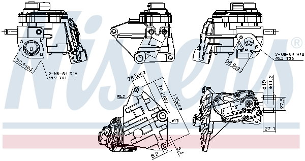 Supapa EGR potrivit AUDI A3; SEAT ALTEA, ALTEA XL, LEON, TOLEDO III; SKODA OCTAVIA II; VW EOS, GOLF PLUS V, GOLF V, JETTA III, PASSAT B6, TOURAN 2.0 05.03-11.10
