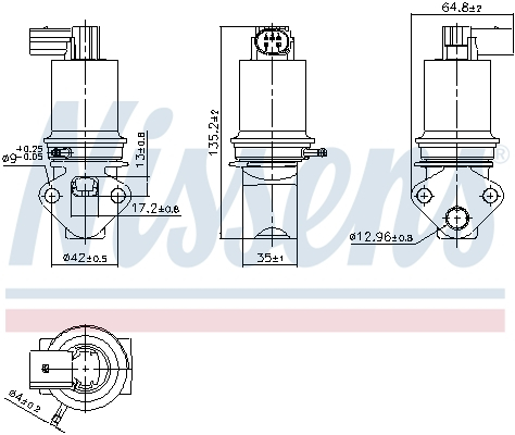 Supapa EGR potrivit AUDI A4 B5, A4 B6, A4 B7; SEAT EXEO, EXEO ST; VW PASSAT B5.5 1.6 07.00-09.10 [3]