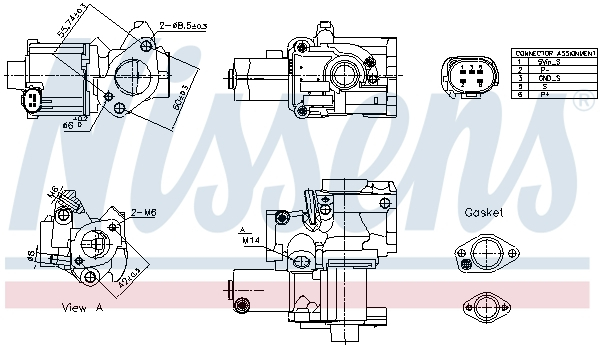Supapa EGR potrivit AUDI A4 B7, A4 B8, A5, A6 ALLROAD C6, A6 C6, A8 D3, Q5, Q7; PORSCHE CAYENNE; VW PHAETON, TOUAREG 2.7D/3.0D 08.03-05.17 [3]