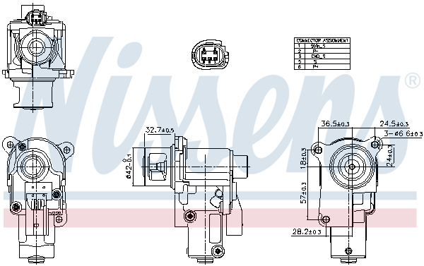 Supapa EGR potrivit AUDI A4 B8, A6 C6; SKODA OCTAVIA II, SUPERB II; VW BEETLE, GOLF VI, JETTA III, JETTA IV, PASSAT B6 2.0D 07.04-12.17 [4]