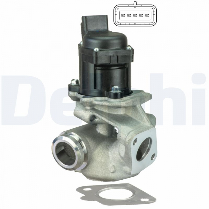 Supapa EGR potrivit CITROEN C1, C2, C2 ENTERPRISE, C3 I, C3 II, C3 PLURIEL, NEMO, NEMO MINIVAN; FORD FIESTA V, FIESTA VI, FUSION; PEUGEOT 1007, 107, 206, 206+, 207, 207 HATCHBACK 1.4D 09.01-